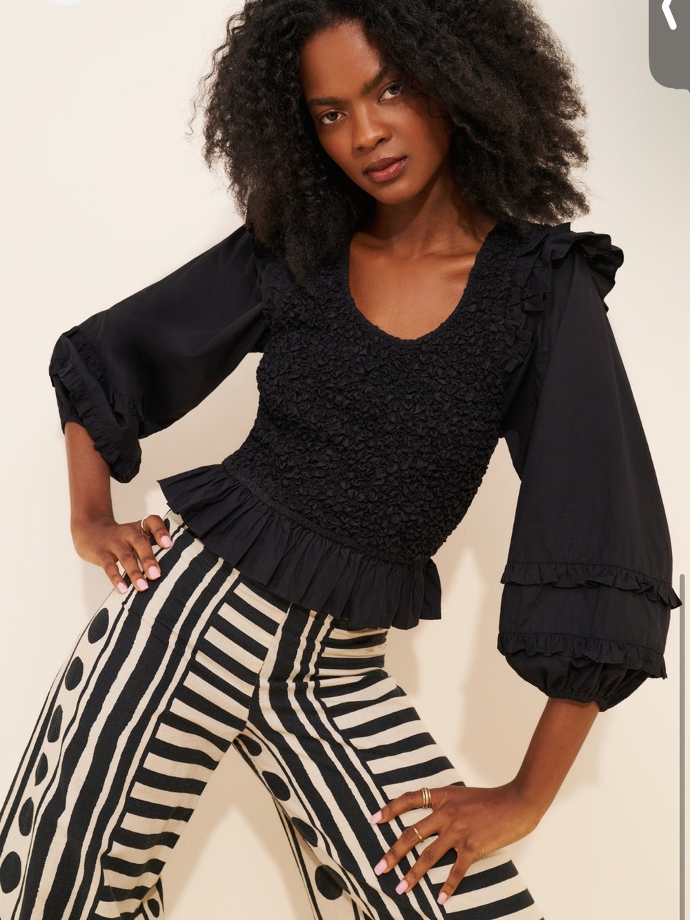 Cleobella Black Blouse